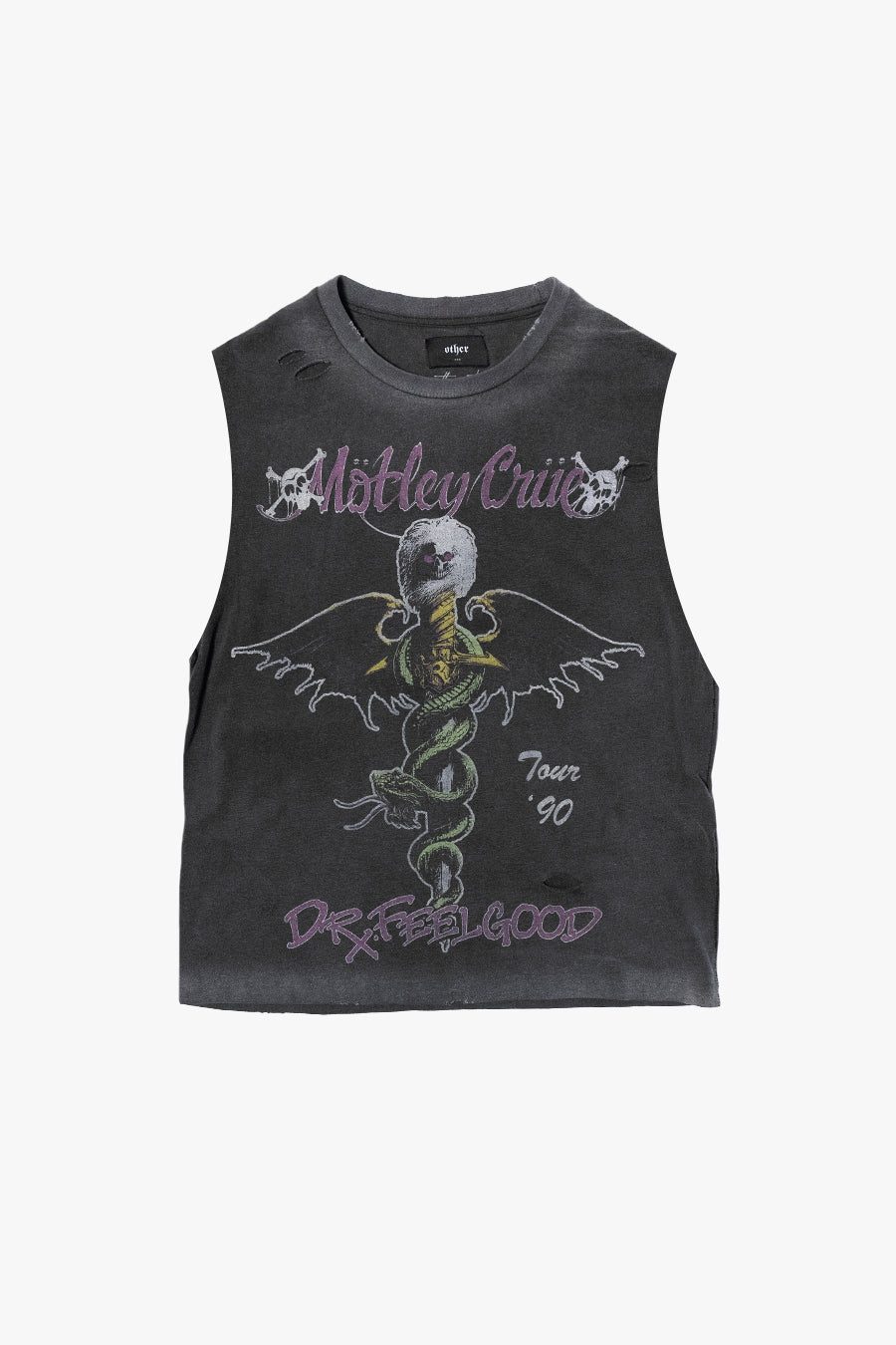 MOTLEY CRUE DR FEELGOOD 90 TOUR VINTAGE TANK | HEAVY RELIC BLACK