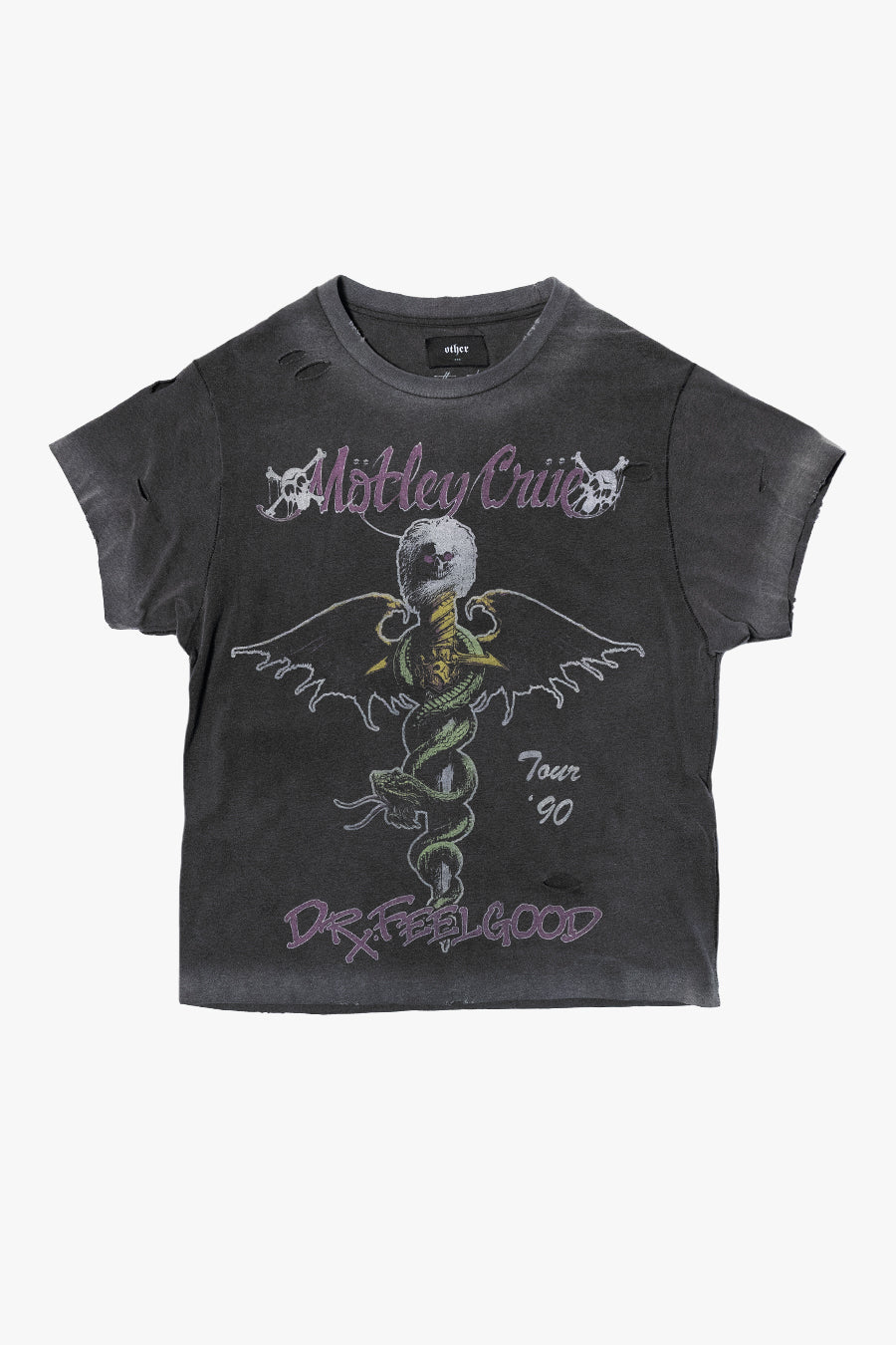 MOTLEY CRUE DR FEELGOOD 90 TOUR VINTAGE TEE | | HEAVY RELIC BLACK