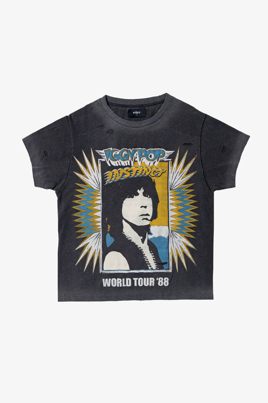 IGGY POP INSTINCT TOUR 88 VINTAGE TEE | HEAVY RELIC BLACK