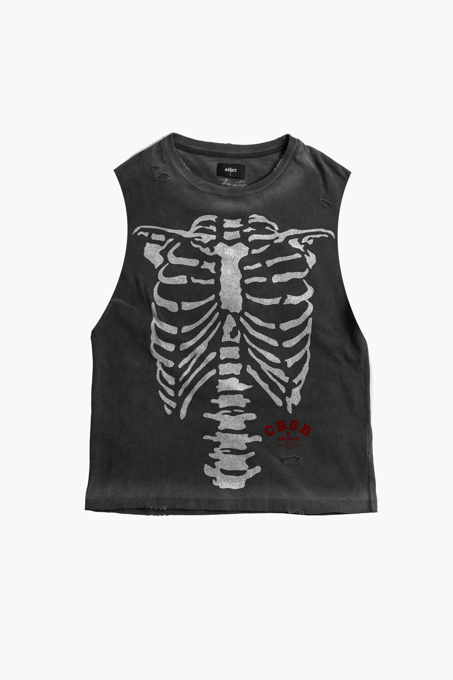 CBGB 1980'S BONES VINTAGE TANK | HEAVY RELIC BLACK