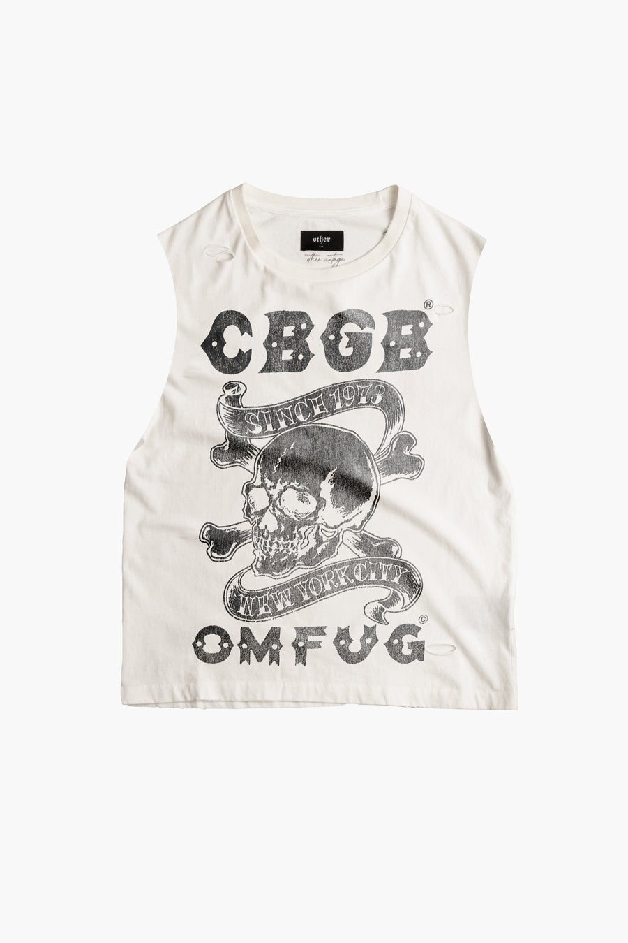 CBGB SKULL & CROSSBONES VINTAGE TANK |  BLONDE