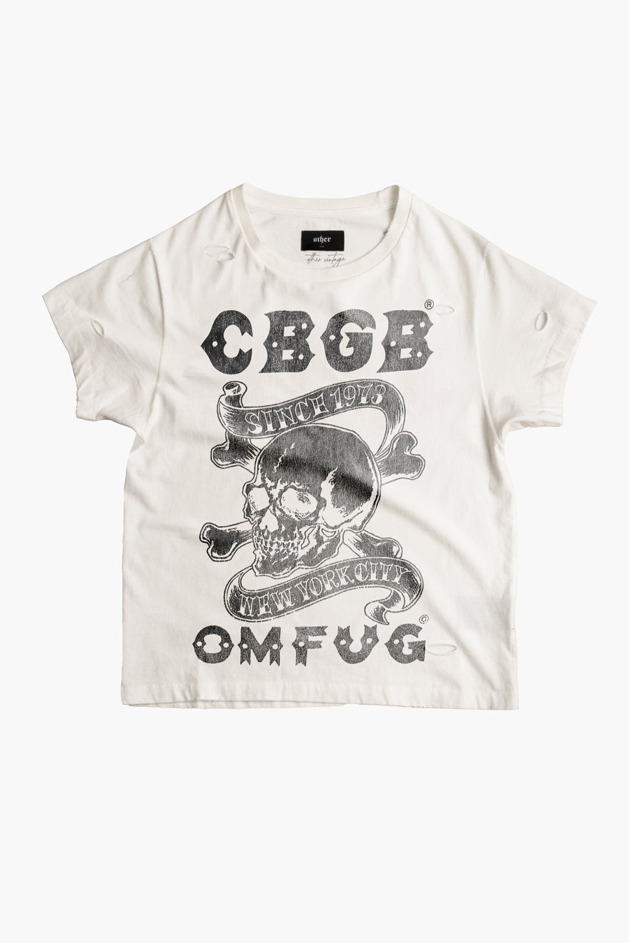 CBGB SKULL & CROSSBONES VINTAGE TEE |  BLONDE