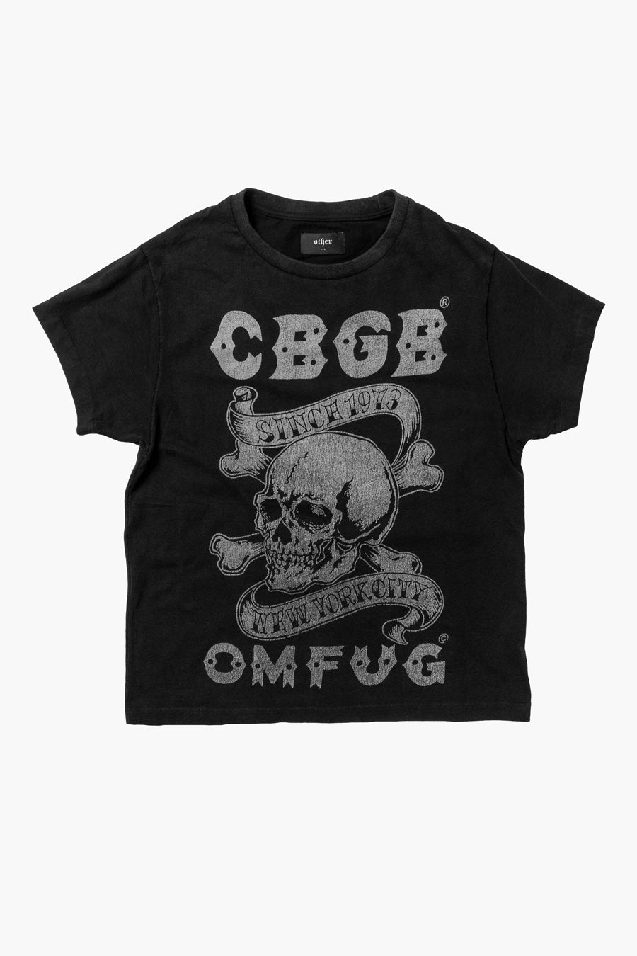 CBGB SKULL & CROSSBONES VINTAGE TEE | WORN BLACK