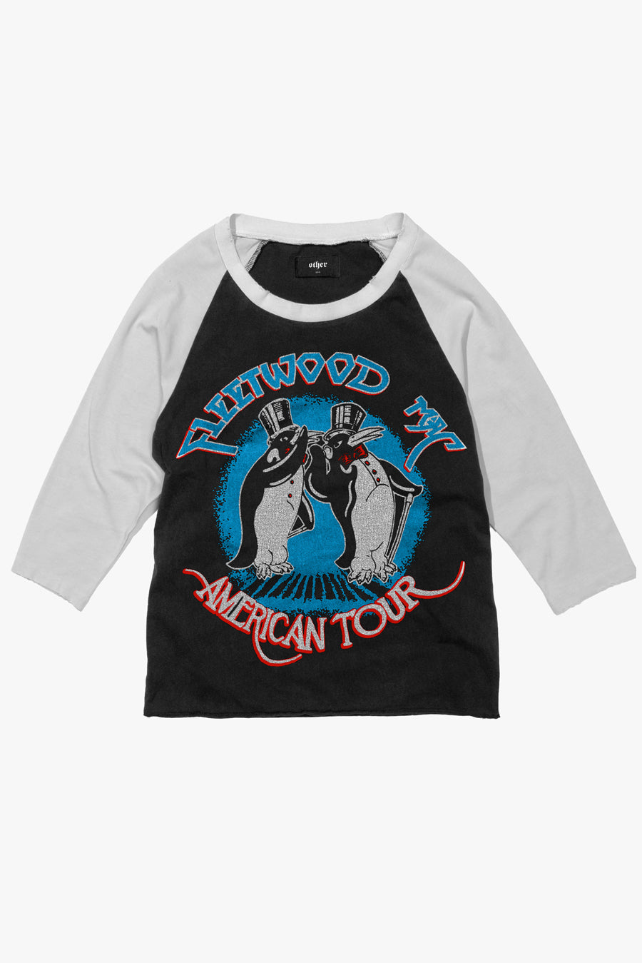 'Fleetwood Mac American Tour' Baseball Vintage Tee | Black