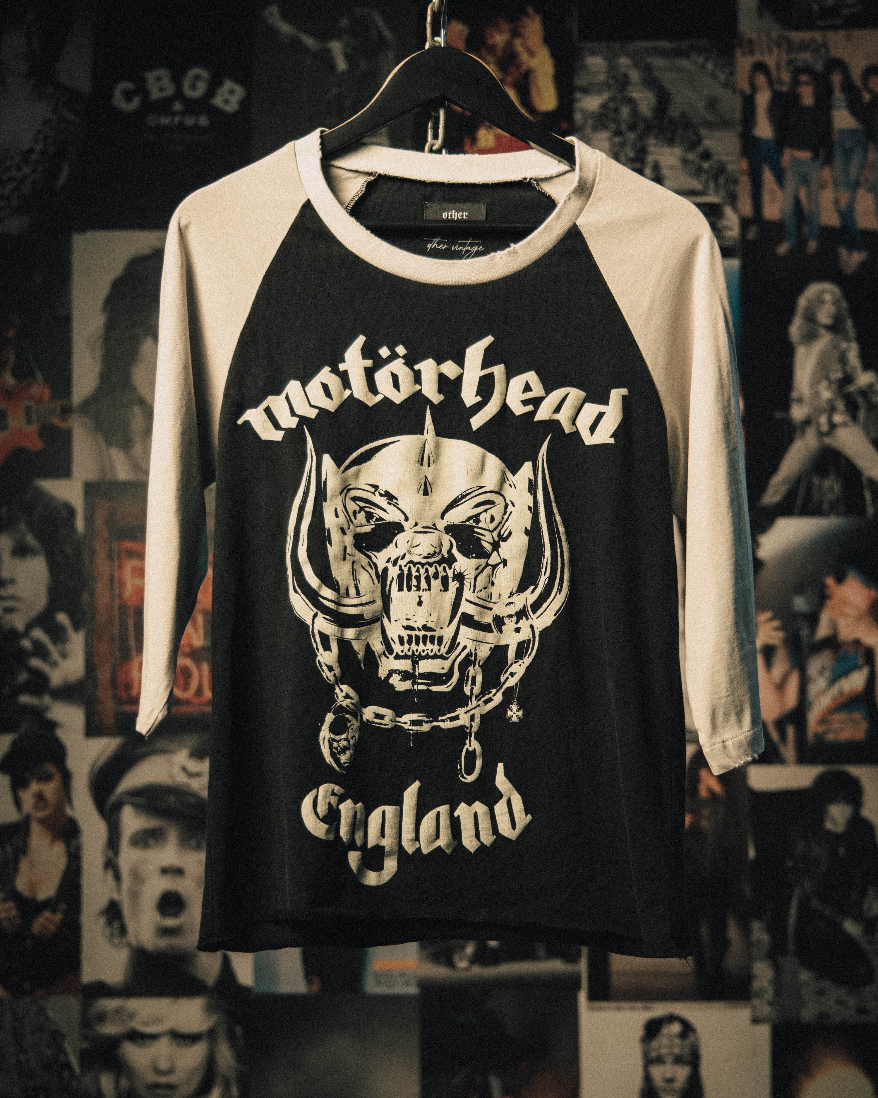 Motörhead England Vintage Baseball Tee | Black