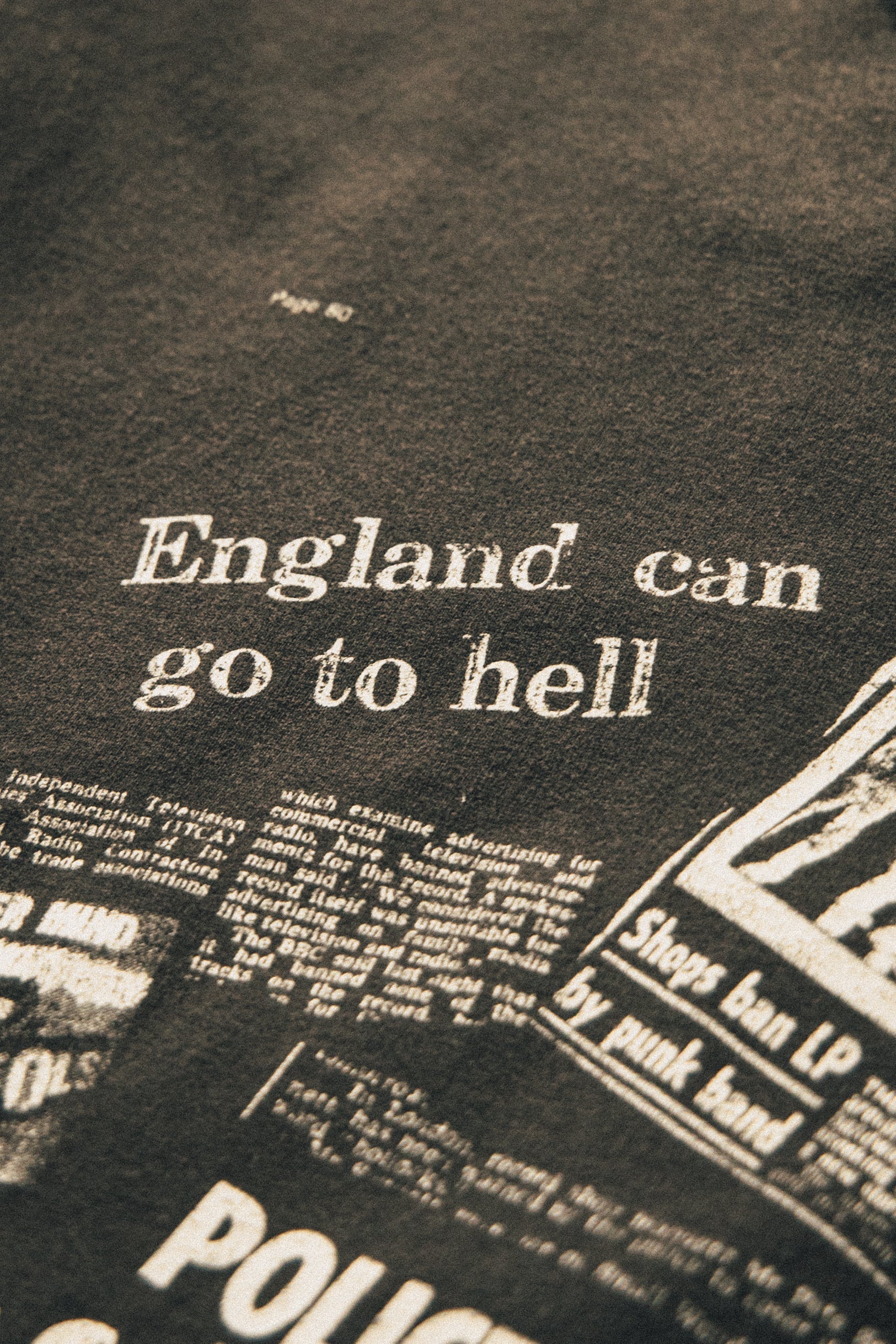 Sex Pistols 'England Can Go To Hell' Vintage Tee